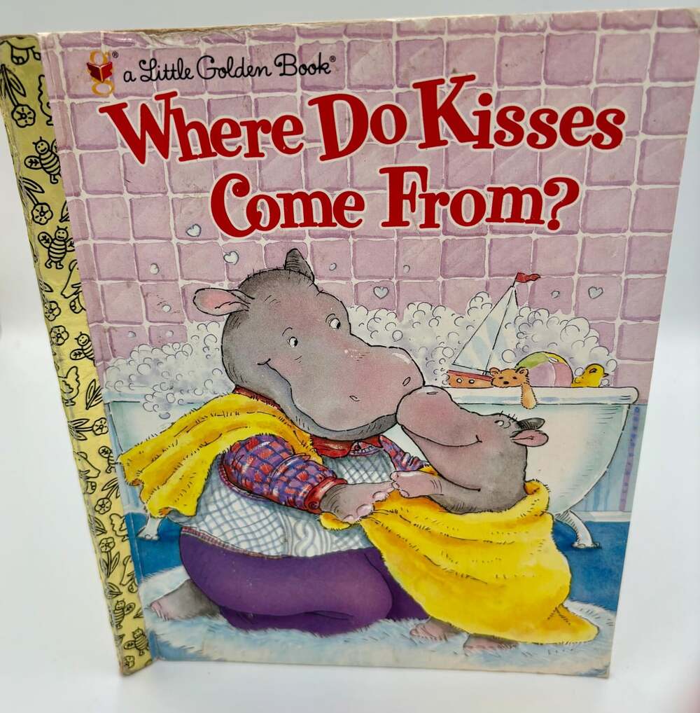 1999 Where Do Kisses Come From? Little Golden Book Amazing Condition Vintage Chi